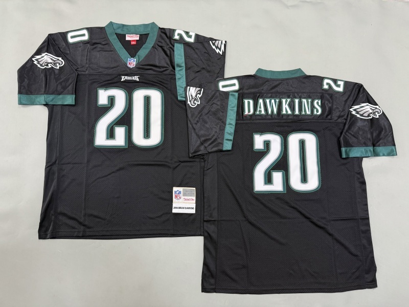 Men 2025 Philadelphia Eagles #20 Dawkins black Throwback Limited NFL Jersey style 001->philadelphia eagles->NFL Jersey
